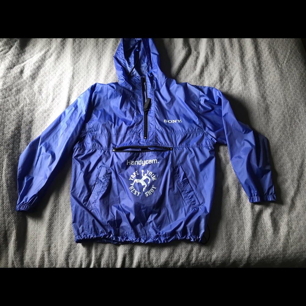Vintage Camera man Sony blue jacket
